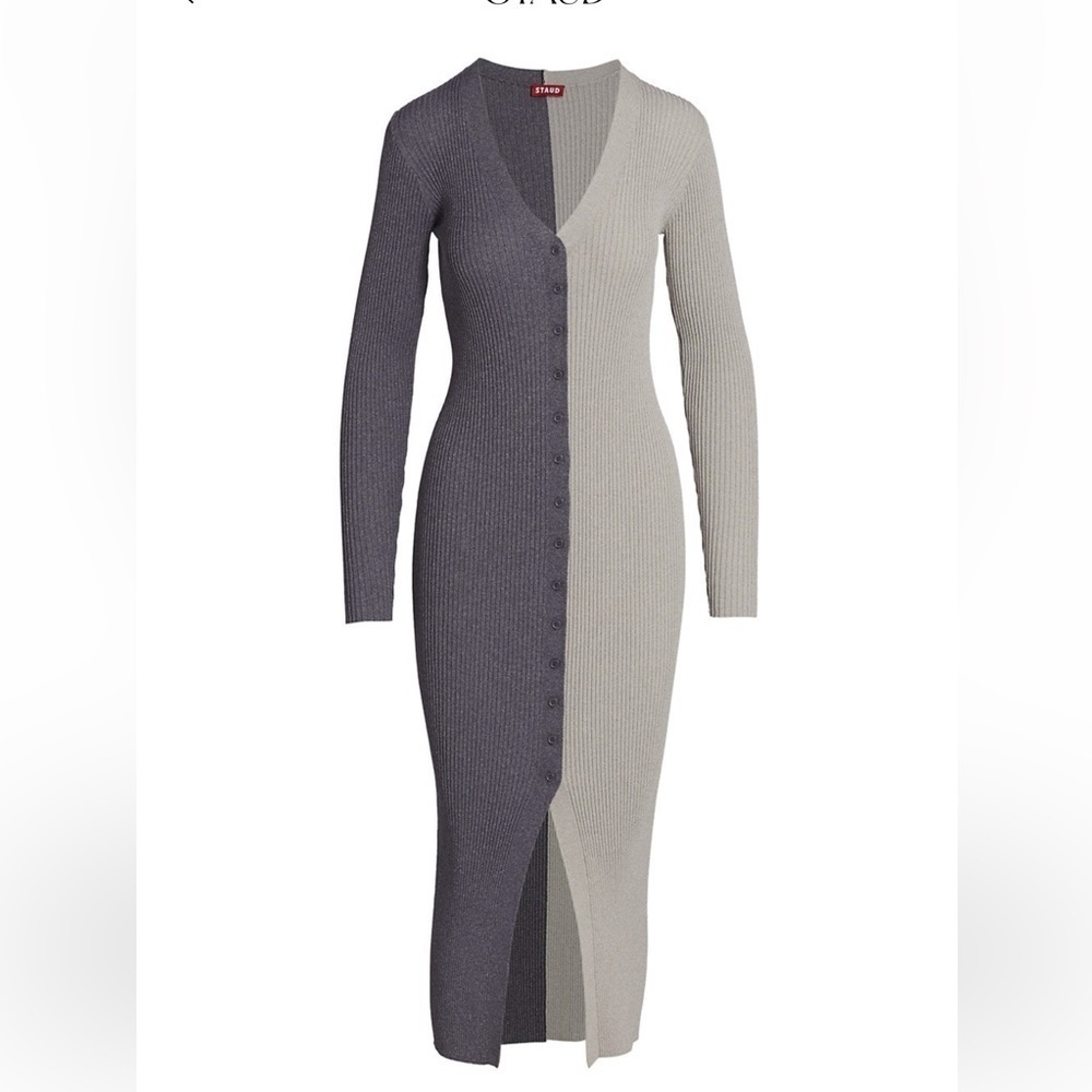 Staud Women’s Shoko Colorblock Body-Con Sweater Dress - Size Xl